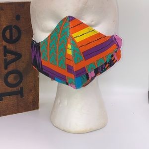 Tribal Geo Motif Print REUSABLE Face Mask~New!